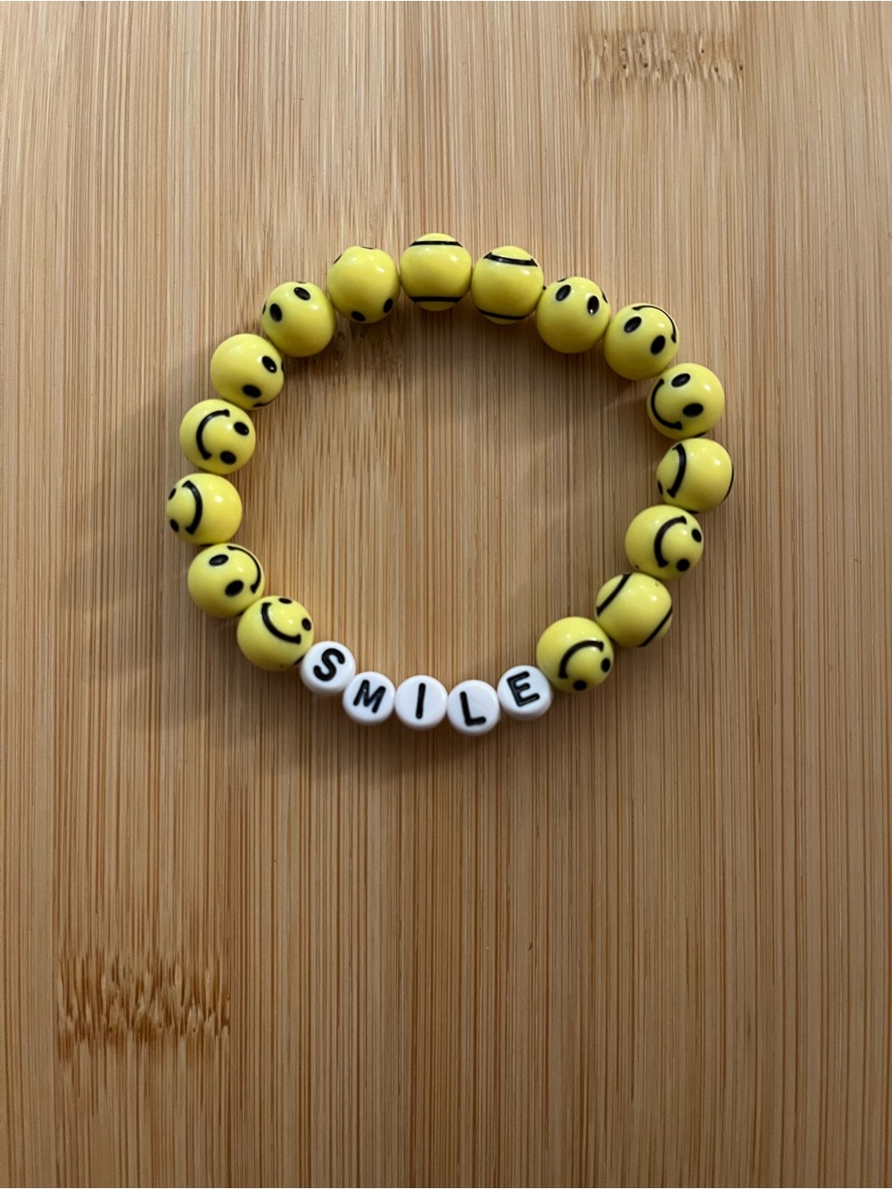 Smile Beaded Stretch Bracelet